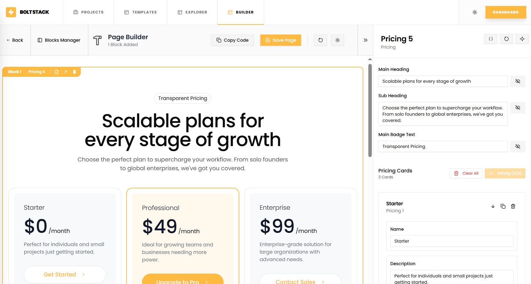 Interactive Page Builder